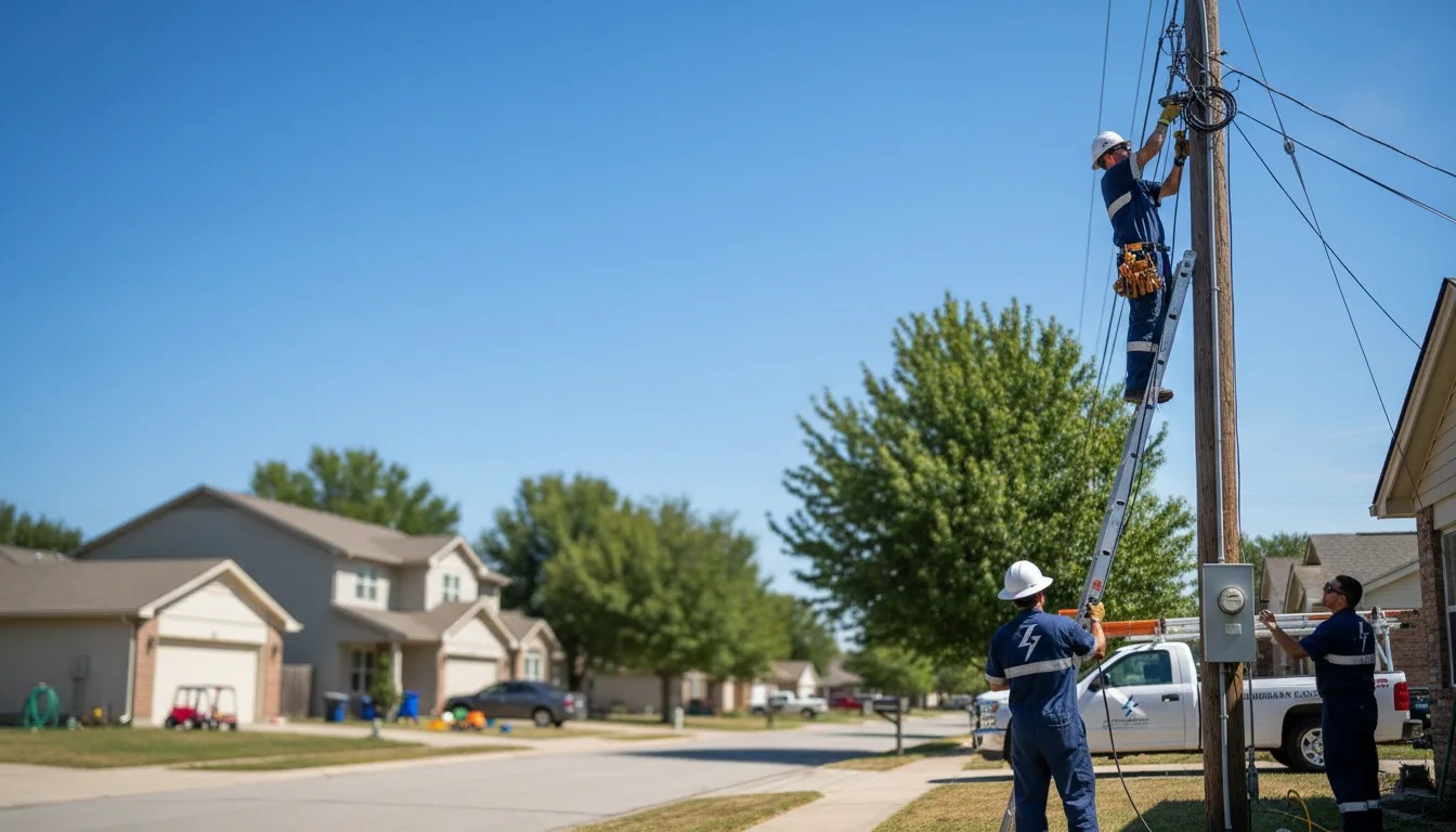 Residential electrician providing installation services in Oxford, ME